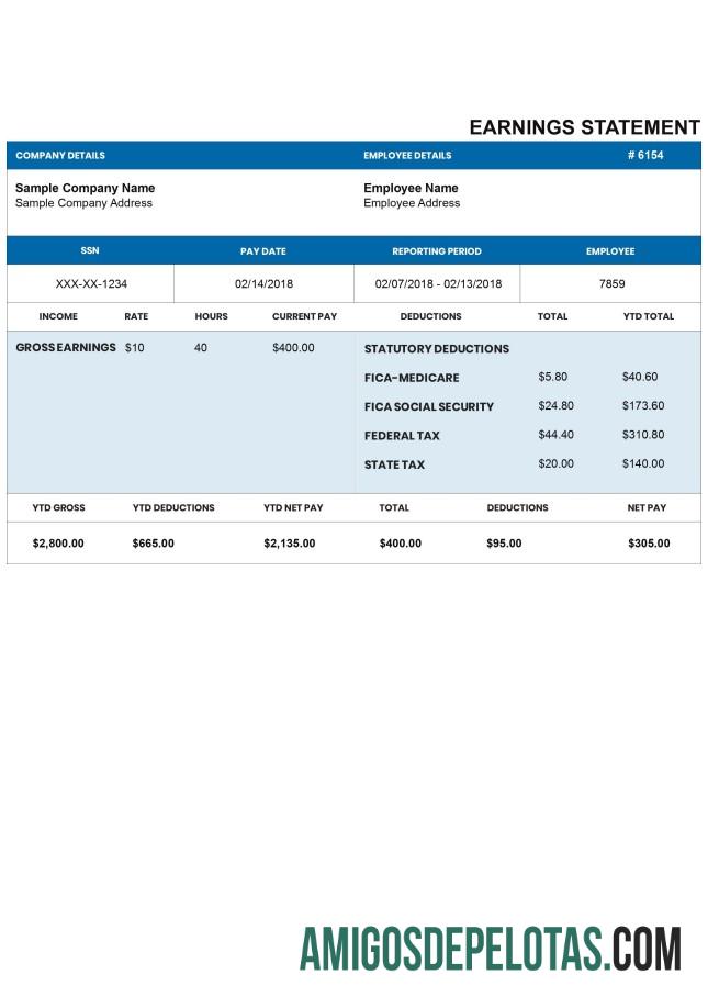 Em branco Modelo Word e PDF de recibo de pagamento DARKBLUE